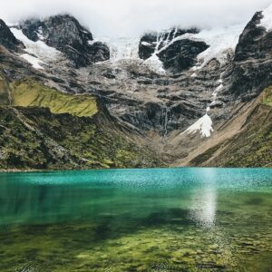 lake near snow covered mountains during daytime